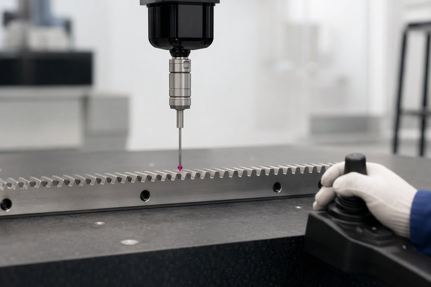 Gear-rack CMM inspection
